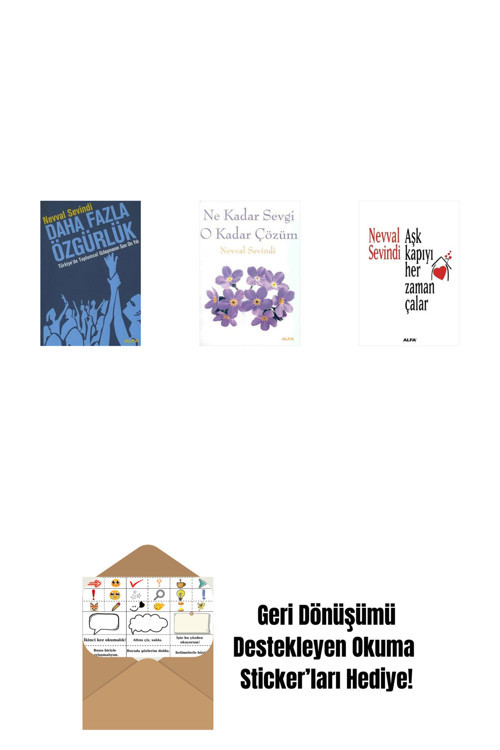 Alfa Yayıncılık Daha Fazla Özgürlük + Ne Kadar Sevgi O Kadar Çözüm + Aşk Kapıyı Her Zaman Çalar + Okuma Sticker'Ları