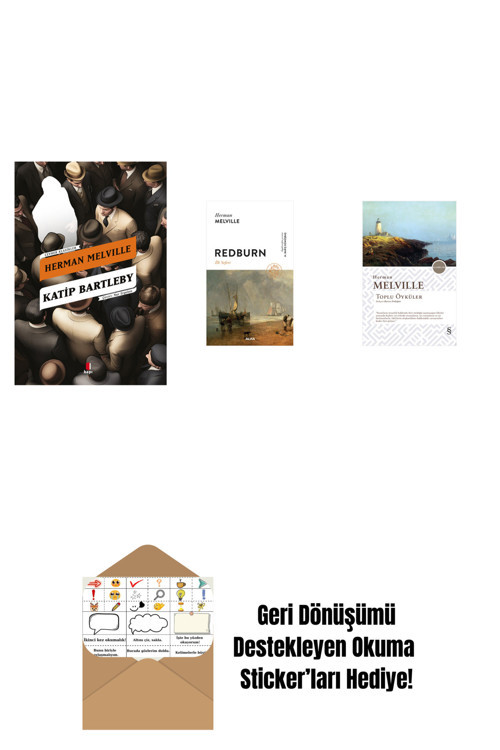 Alfa Yayıncılık Katip Bartleby + Redburn - İlk Seferi + Toplu Öyküler - Herman Melville + Okuma Sticker'Ları