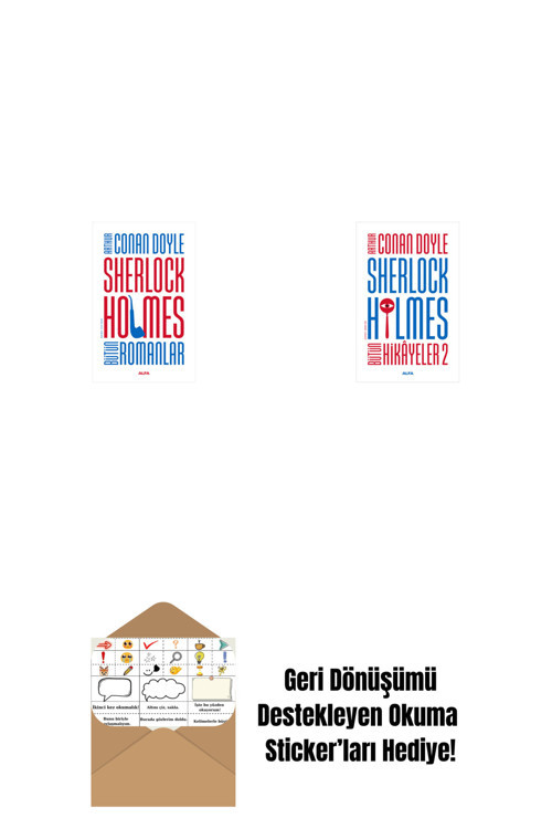Alfa Yayıncılık Sherlock Holmes - Bütün Romanlar (Ciltli) + Sherlock Holmes - Bütün Hikayeler 2 + Okuma Sticker'Ları