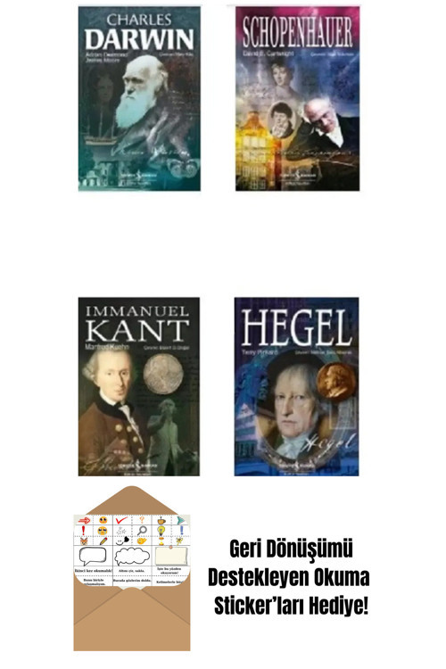 İş Bankası Kültür Yayınları 4 Kitap Biyografi Seti + Okuma Sticker'Ları