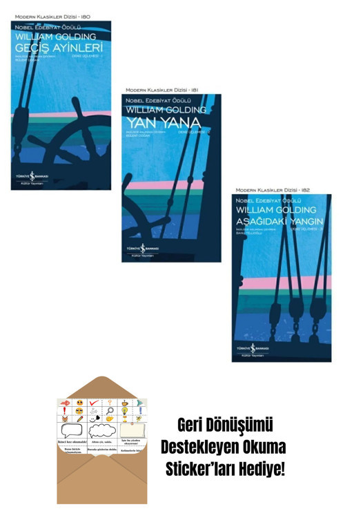 İş Bankası Kültür Yayınları William Golding Deniz Üçlemesi Seti + Okuma Sticker'Ları