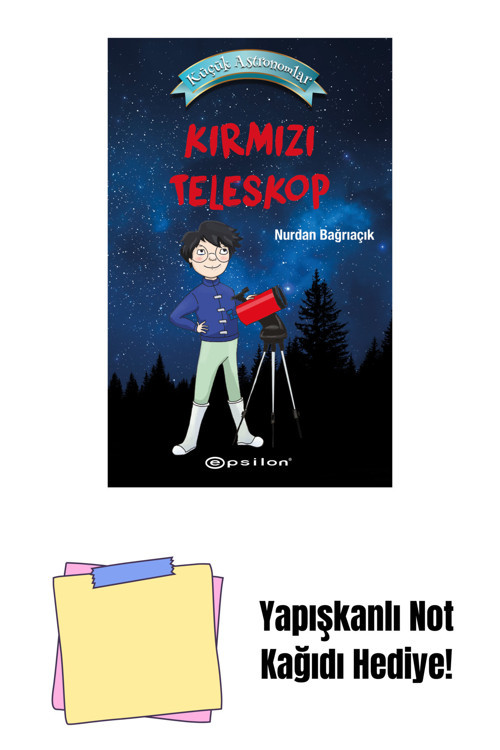Epsilon Yayınevi Kırmızı Teleskop (Karton Kapak) + Yapışkanlı Not Kağıdı