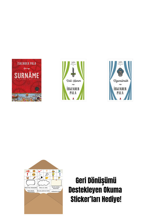 Alfa Yayıncılık Surnâme - Bir Osmanlı Mâcerası + Vali Hanım (Ciltli) + Nizamülmülk (Ciltli) + Okuma Sticker'Ları