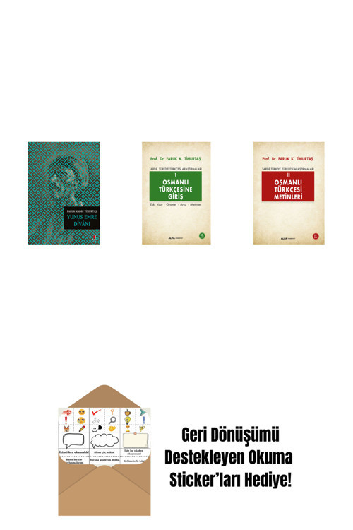 Alfa Yayıncılık Yunus Emre Dîvânı + Osmanlı Türkçesine Giriş 1 + Osmanlı Türkçesi Metinleri 2 + Okuma Sticker'Ları