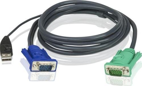 2L-5205U 5M VGA USB KVM KABLO 3 IN 1 SPHD (KLAVYE/MOUSE/VIDEO)