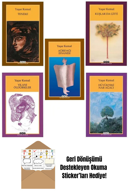 Yapı Kredi Yayınları Yaşar Kemal 5 Kitap Set + Okuma Sticker'Ları