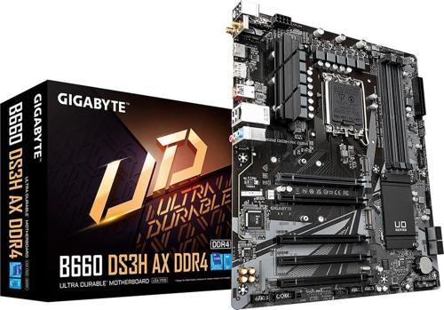 GIGABYTE B660 DS3H AX WIFI-6E DDR4 M2 PCIe NVME HDMI DP PCIe 16X v4.0 1700p ATX