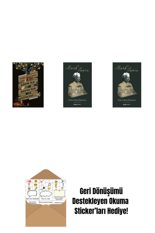Alfa Yayıncılık Adem İle Havva’Nın Güncesi + Toplu Kısa Öyküler + Toplu Kısa Öyküler (Ciltli) + Okuma Sticker'Ları