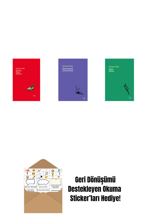 Everest Yayınları Kalbim Unut Bu Şiiri (Ciltli) + Arkadaşlık Günleriydi + Saklı Kalan + Okuma Sticker'Ları