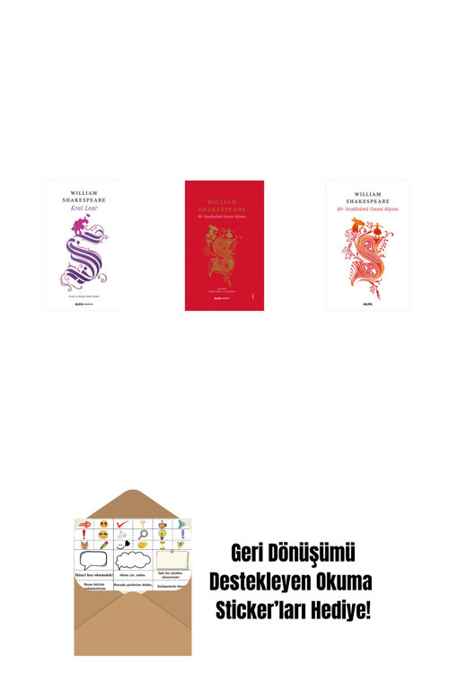 Alfa Yayıncılık Kral Lear + Bir Yazdönümü Gecesi Rüyası (Ciltli) + Bir Yazdönümü Gecesi Rüyası + Okuma Sticker'Ları