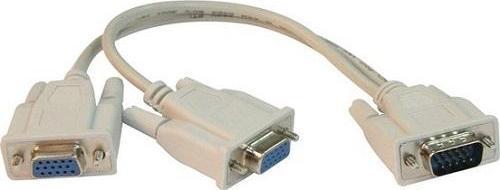 Q-V2V 0.15metre VGA (E) - 2-li VGA (D) Görüntü Kablosu Beyaz