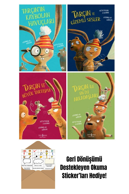 İş Bankası Kültür Yayınları Tarçın Serisi 4 Kitap Set + Okuma Sticker'Ları