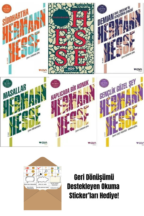 Can Yayınları Hermann Hesse 6 Kitap Set + Okuma Sticker'Ları