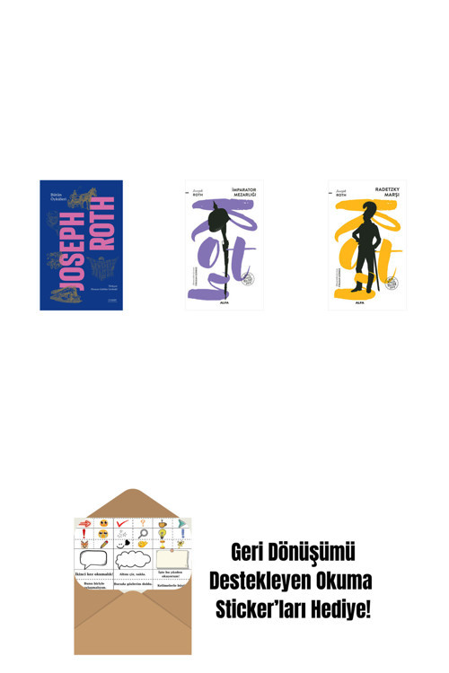 Alfa Yayıncılık Bütün Öyküleri - Joseph Roth (Ciltli) + İmparator Mezarlığı + Radetzky Marşı + Okuma Sticker'Ları