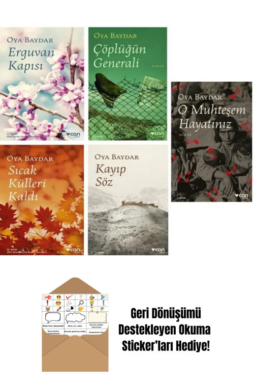Can Yayınları Oya Baydar 5 Kitap Set + Okuma Sticker'Ları