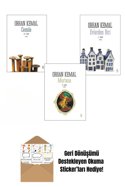 Everest Yayınları Cemile - Murtaza - Evlerden Biri -Orhan Kemal + Okuma Sticker'Ları