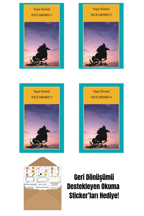 Yapı Kredi Yayınları Bir Ada Hikayesi 1-2-3-4 Kitap Set Yaşar Kemal 4 Kitap + Okuma Sticker'Ları