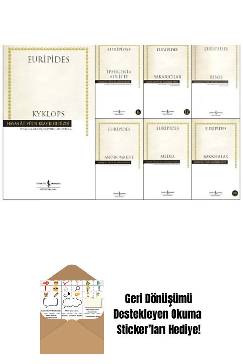 İş Bankası Kültür Yayınları Euripides Antik Yunan Tragedyaları 7 Kitap Set + Okuma Sticker'Ları