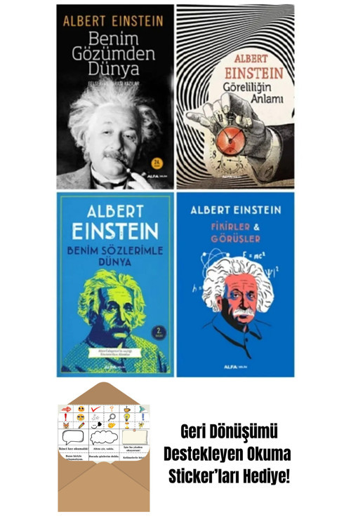 Alfa Yayıncılık Albert Einstein 4 Kitap Set + Okuma Sticker'Ları