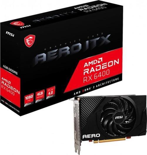 4GB RX6400 AERO ITX 4G GDDR6 64bit HDMI DP PCIe 16X v4.0