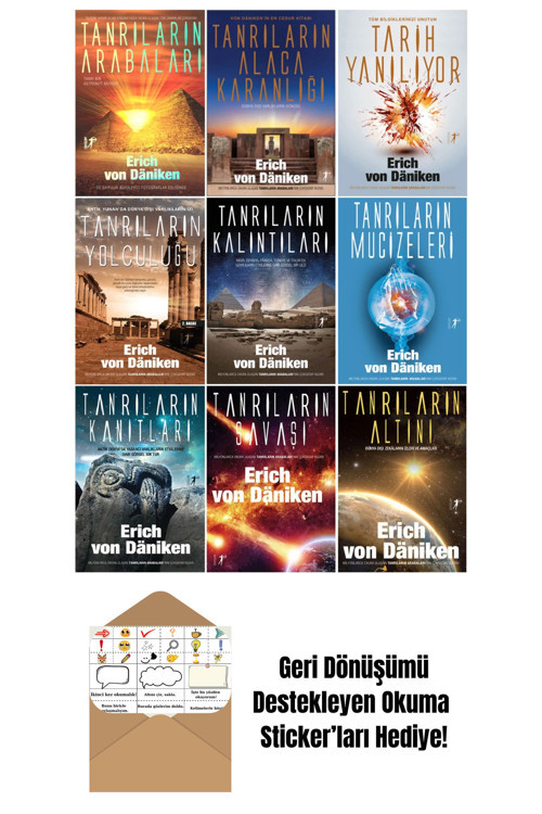 Artemis Yayınları Erich Von Daniken 9 Kitap Set + Okuma Sticker'Ları
