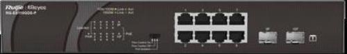 RUIJIE 8port RG-ES110GDS-P Gigabit 2X-SFP 120W Full PoE Yönetilemez Switch