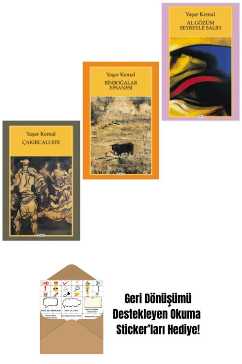 Yapı Kredi Yayınları Yaşar Kemal 3 Kitap Set + Okuma Sticker'Ları