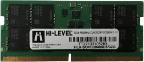 HI-LEVEL 32GB DDR5 4800MHZ CL40 NOTEBOOK RAM VALUE HLV-SOPC38400D5/32G
