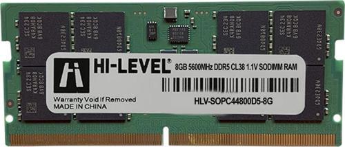 HI-LEVEL 8GB DDR5 5600MHZ CL38 NOTEBOOK RAM HLV-SOPC44800D5-8G