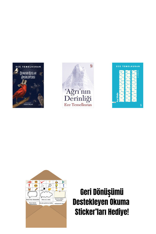 Everest Yayınları Olmayan Kuşlar Ansiklopedisi + 'Ağrı'Nın Derinliği + Kıyı Kitabı + Okuma Sticker'Ları