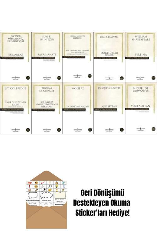 İş Bankası Kültür Yayınları Hasan Ali Yücel Klasikler Dizisi 10 Kitap Set + Okuma Sticker'Ları