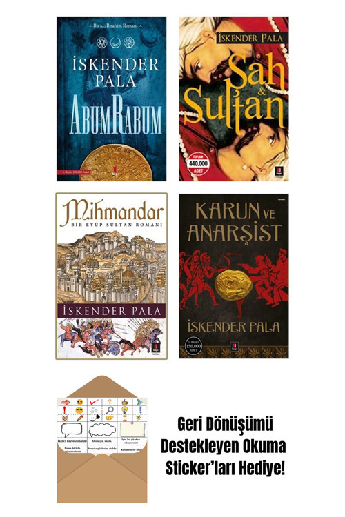 Kapı Yayınları Abum Rabum - Şah Ve Sultan - Mihmandar - Karun Ve Anarşist (4 Kitap Set) + Okuma Sticker'Ları