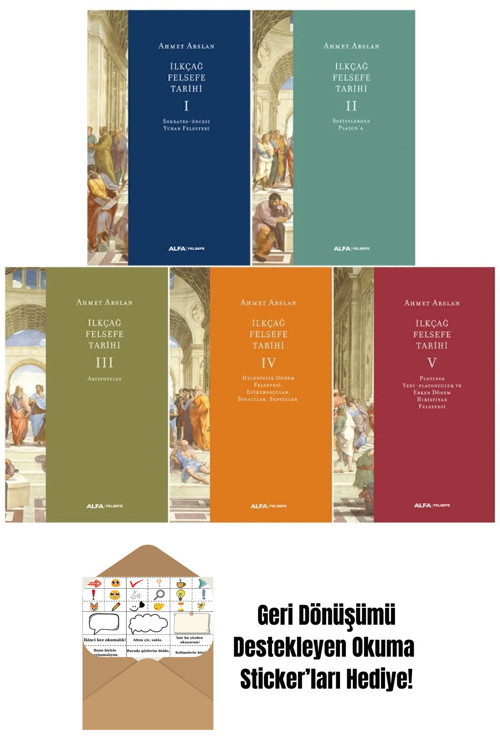 Alfa Yayıncılık İlkçağ Felsefe Tarihi 5 Kitap Set - Ahmet Arslan + Okuma Sticker'Ları