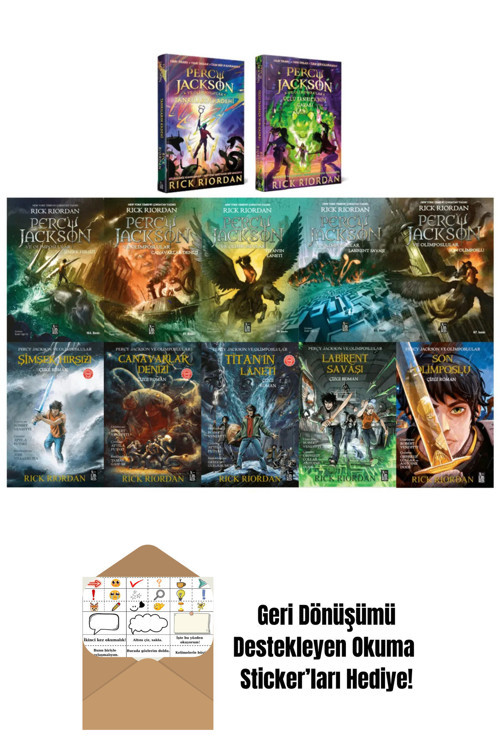 Doğan Egmont Yayıncılık Percy Jackson Serisi 12 Kitap Set + Okuma Sticker'Ları