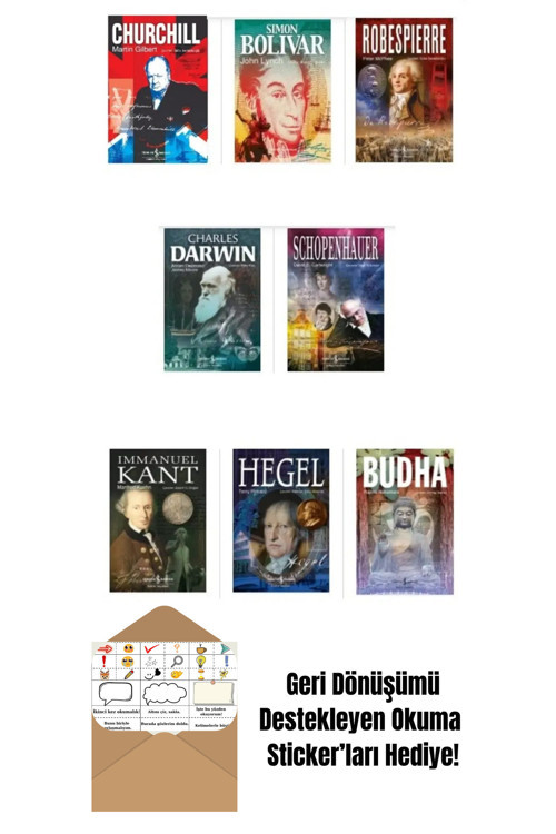 İş Bankası Kültür Yayınları 8 Kitap Biyografi Seti + Okuma Sticker'Ları
