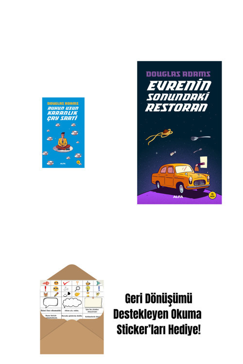 Alfa Yayıncılık Ruhun Uzun Karanlık Çay Saati + Evrenin Sonundaki Restoran + Okuma Sticker'Ları