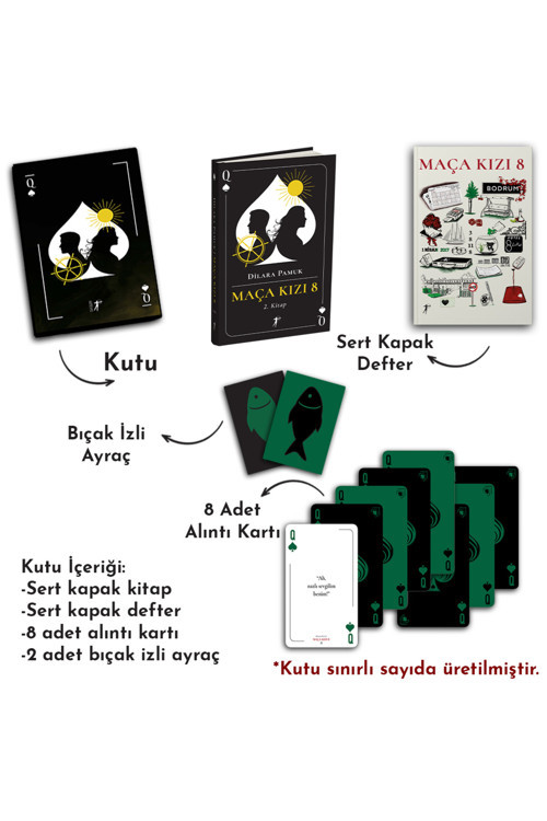 Artemis Yayınları Maça Kızı 8 - 2. Kitap (Ciltli - Kutulu Set) + Yapışkanlı Not Kağıdı