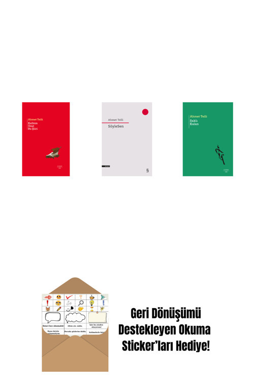 Everest Yayınları Kalbim Unut Bu Şiiri (Ciltli) + Söylesen + Saklı Kalan + Okuma Sticker'Ları