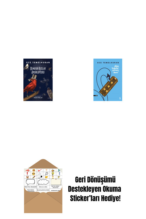 Everest Yayınları Olmayan Kuşlar Ansiklopedisi + Dilsiz Kuğular Zamanı “Devir” + Okuma Sticker'Ları