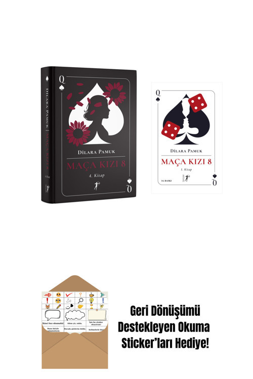 Artemis Yayınları Maça Kızı 8 - 4. Kitap (Ciltli) + Maça Kızı 8 - 1. Kitap (Ciltli) + Okuma Sticker'Ları