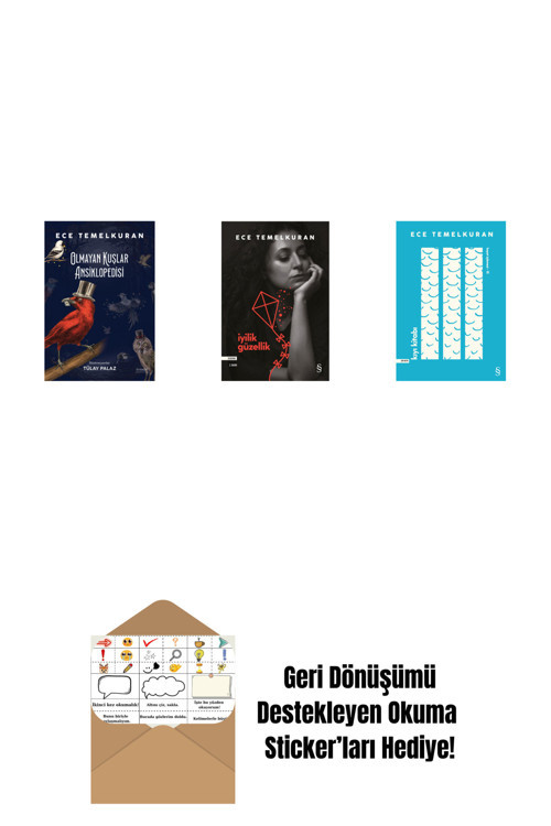 Everest Yayınları Olmayan Kuşlar Ansiklopedisi + İyilik Güzellik + Kıyı Kitabı + Okuma Sticker'Ları