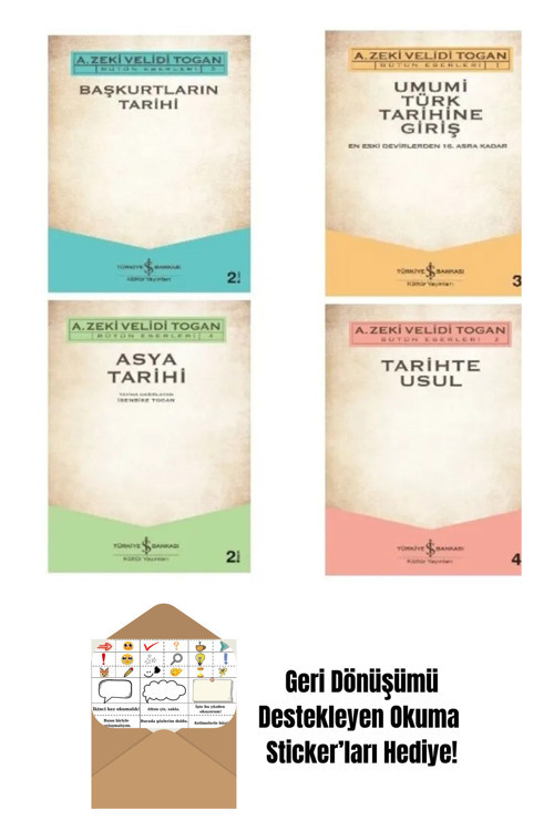 İş Bankası Kültür Yayınları Umumi Türk Tarihine Giriş 4 Kitap Set + Okuma Sticker'Ları