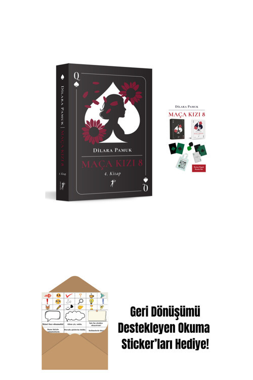Artemis Yayınları Maça Kızı 8 - 4. Kitap + Maça Kızı 8 - 1. Kitap (Karton - 8. Baskı Kutulu Set) + Okuma Sticker'Ları