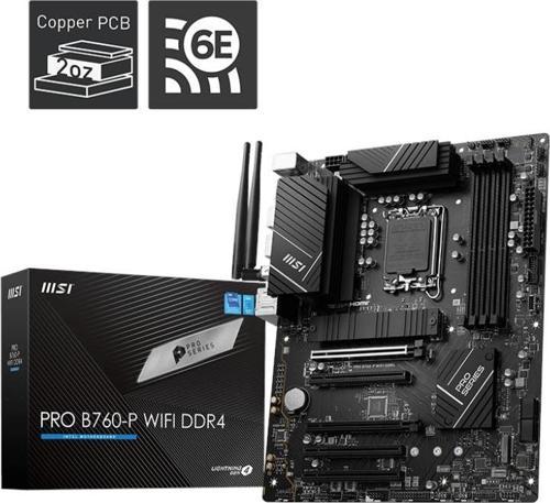 PRO B760-P WIFI-6E DDR4 HDMI-DP PCIE 4.0 1700p ATX