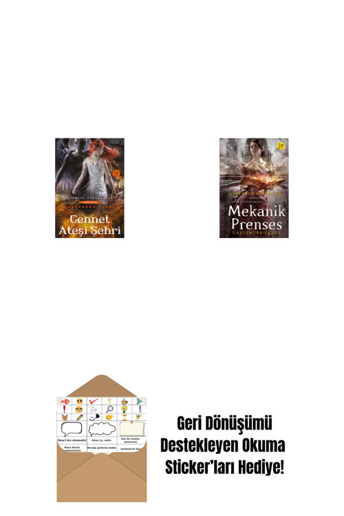 Artemis Yayınları Cennet Ateşi Şehri + Mekanik Prenses (Ciltli) + Okuma Sticker'Ları