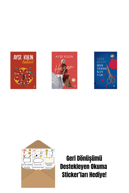 Everest Yayınları Taksiii + Hazan + Her Yerde Kan Var (Midi Boy) + Okuma Sticker'Ları