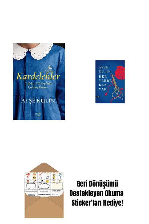 Everest Yayınları Kardelenler + Her Yerde Kan Var (Ciltli) + Okuma Sticker'Ları