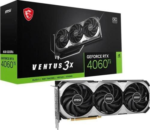 RTX4060TI 8GB VENTUS 3X OC GDDR6 128bit HDMI DP PCIe 4.0