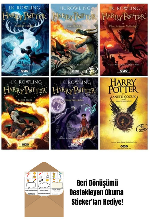 Yapı Kredi Yayınları Harry Potter 4 5 6 7 8 Harry Potter Set + Okuma Sticker'Ları