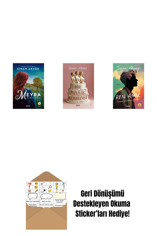 Alfa Yayıncılık Sinan Akyüz 3 Kitap Set + Okuma Sticker'Ları
